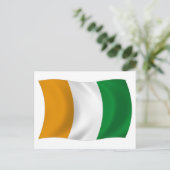 Ivoorkust ansichtkaart met vlag briefkaart (Staand voorkant)