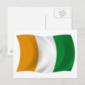 Ivoorkust ansichtkaart met vlag briefkaart (Voorkant / Achterkant)