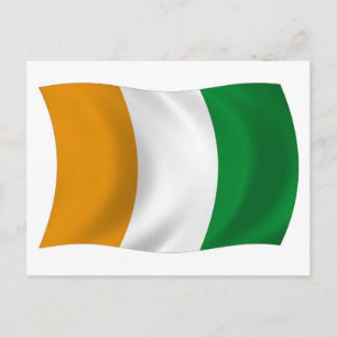 Ivoorkust ansichtkaart met vlag briefkaart