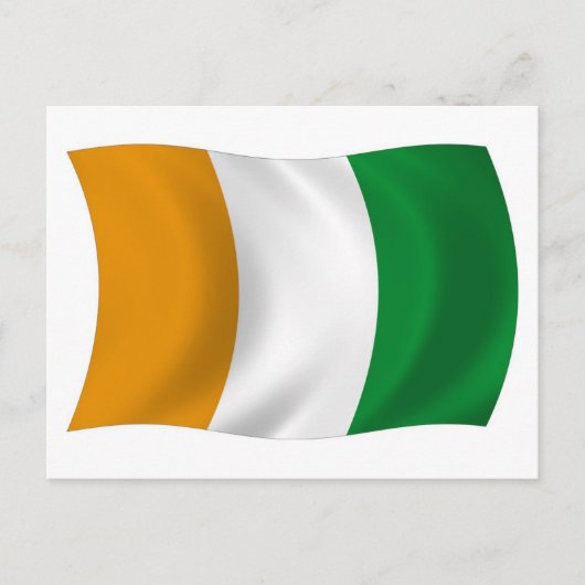 Ivoorkust ansichtkaart met vlag briefkaart (Voorkant)