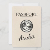 Ivoorkust Aruba Paspoort Uitnodiging voor de bruil (Achterkant)