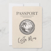 Ivoorkust Costa Rica Paspoort Huwelijksuitnodiging Kaart (Achterkant)