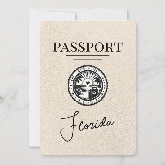 Ivoorkust Florida Passport Uitnodiging (Achterkant)
