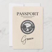 Ivoorkust Griekenland Paspoort Uitnodiging bruilof (Achterkant)
