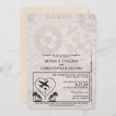 Ivoorkust Hawaii Passport Uitnodiging (Voorkant / Achterkant)