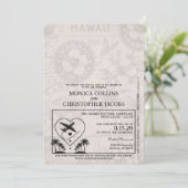 Ivoorkust Hawaii Passport Uitnodiging (Staand voorkant)