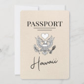 Ivoorkust Hawaii Passport Uitnodiging (Achterkant)