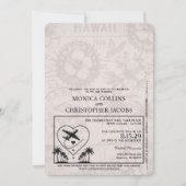 Ivoorkust Hawaii Passport Uitnodiging (Voorkant)