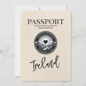 Ivoorkust Ierland Paspoort bruiloft uitnodiging (Achterkant)