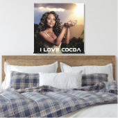 IVOORKUST - IK HOU VAN COCOA CANVAS AFDRUK (Insitu (Slaapkamer))
