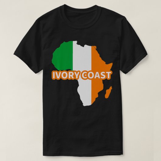 Ivoorkust Ivorianen Pride Flag Map Afrika Afdrukke T-shirt (Design voorkant)