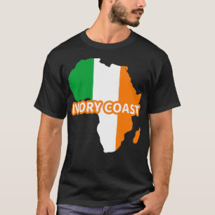 Ivoorkust Ivorianen Pride Flag Map Afrika Afdrukke T-shirt