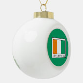 Ivoorkust Keramische Bal Ornament (Links)