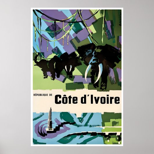 Ivoorkust Kunst Afrikaanse Print Afrika Reisposter (Voorkant)