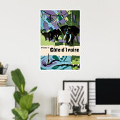 Ivoorkust Kunst Afrikaanse Print Afrika Reisposter (Thuiskantoor)