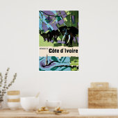 Ivoorkust Kunst Afrikaanse Print Afrika Reisposter (Keuken)