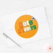 Ivoorkust logo football fans voetbal geschenken ronde sticker (Envelop)
