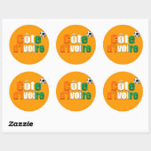 Ivoorkust logo football fans voetbal geschenken ronde sticker (Vel)