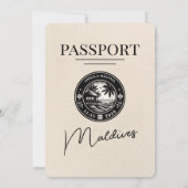 Ivoorkust Malediven Paspoort Uitnodiging (Achterkant)