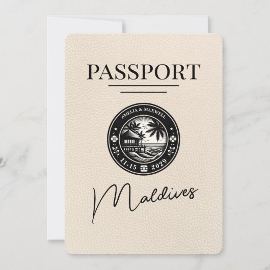 Ivoorkust Malediven Paspoort Uitnodiging (Achterkant)