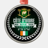 Ivoorkust Metalen Ornament (Voorkant)