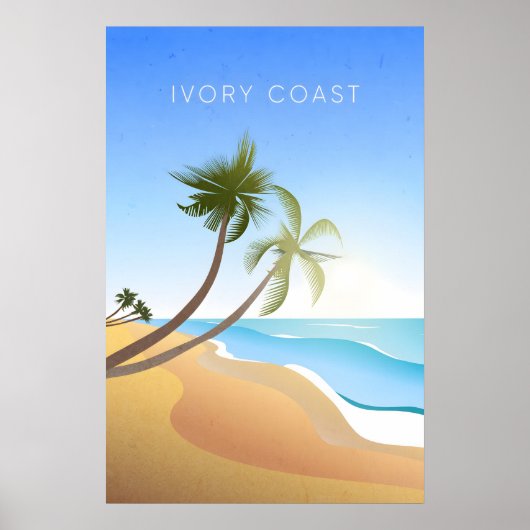 Ivoorkust Minimaal Reisposter Poster (Voorkant)