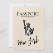 Ivoorkust New York Passport Wedding Kaart (Achterkant)