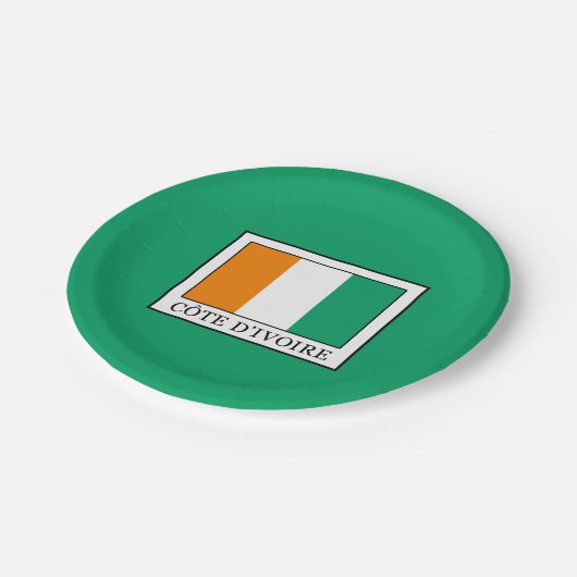 Ivoorkust Papieren Bordje (Gekanteld)