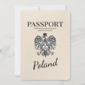 Ivoorkust Polen Paspoort Huwelijksuitnodiging Kaart (Achterkant)