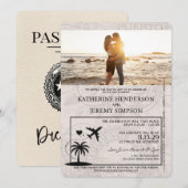 Ivoorkust Puerto Rico Passport Wedding Kaart (Voorkant / Achterkant)