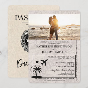 Ivoorkust Puerto Rico Passport Wedding Kaart