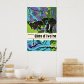 Ivoorkust Reisposter Vintage West-Afrika Poster (Keuken)