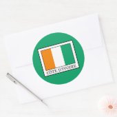 Ivoorkust Ronde Sticker (Envelop)