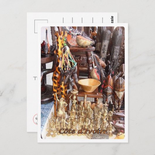 Ivoorkust - Souvenir - opslagplaats - Briefkaart (Voorkant / Achterkant)