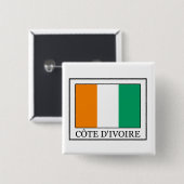Ivoorkust Vierkante Button 5,1 Cm (Voorkant /achterkant)