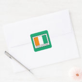 Ivoorkust Vierkante Sticker (Envelop)