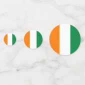 Ivoorkust vlag confetti (Achterkanten)