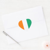 Ivoorkust Vlag Hart Sticker (Envelop)