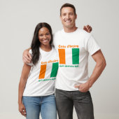 Ivoorkust Vlag + Kaart + Tekst T-shirt (Unisex)