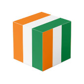 Ivoorkust vlag kubus (Voorkant hoekig)