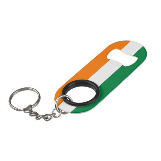 Ivoorkust vlag mini flessenopener (Voorkant Gekanteld)