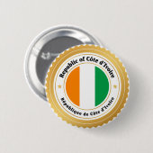 Ivoorkust Vlag Ronde Button 5,7 Cm (Voorkant /achterkant)