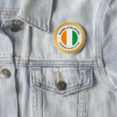 Ivoorkust Vlag Ronde Button 5,7 Cm (In situ)