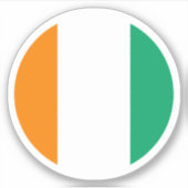 Ivoorkust Vlag Ronde Sticker (Voorkant)