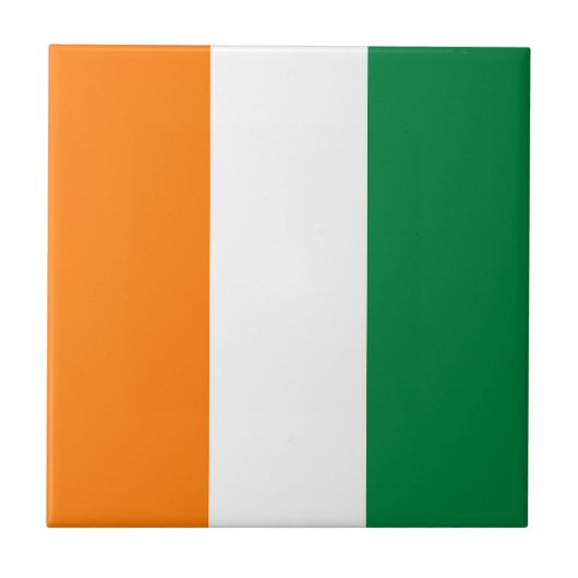 Ivoorkust vlag tegeltje (Voorkant)