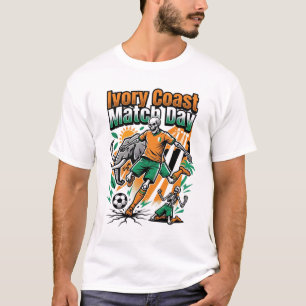 Ivoorkust Wedstrijddag Skelet Aanvaller Landen Cou T-shirt