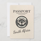 Ivoorkust Zuid-Afrika Paspoort bruiloft uitnodigin Kaart (Achterkant)