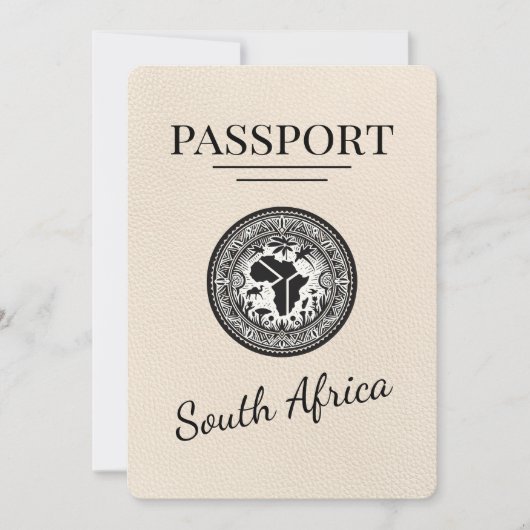 Ivoorkust Zuid-Afrika Paspoort Save The Date (Voorkant)