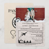 Ivoorkust Zweden Paspoort Huwelijksuitnodiging Kaart (Voorkant / Achterkant)