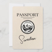 Ivoorkust Zweden Paspoort Huwelijksuitnodiging Kaart (Achterkant)